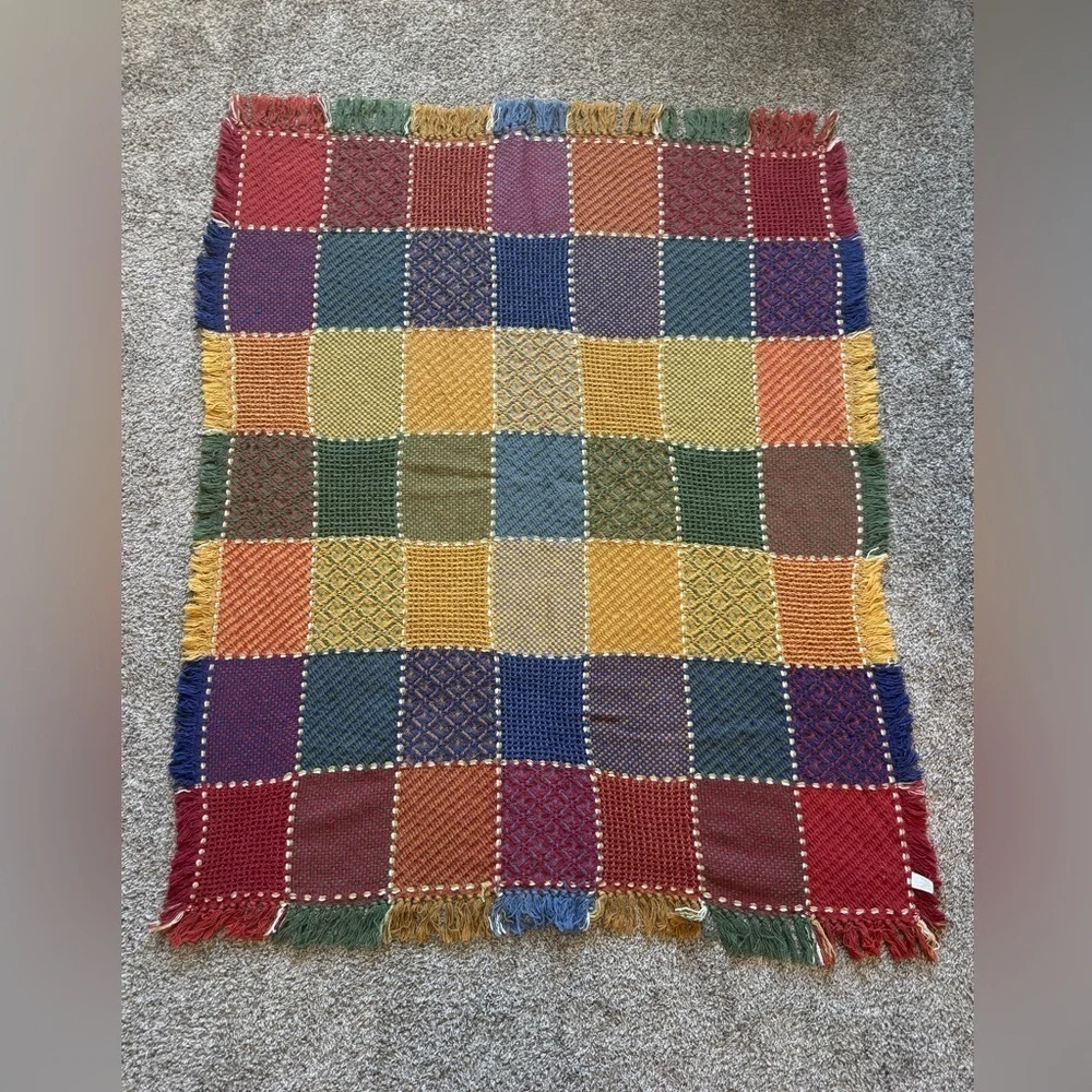 vintage colorblock throw